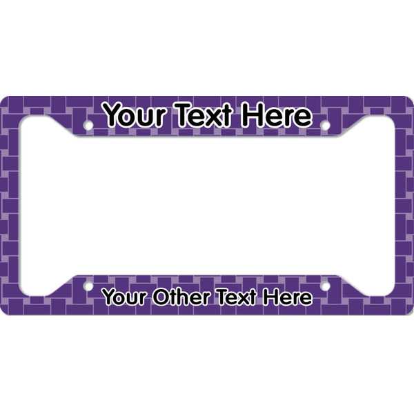 Custom Waffle Weave License Plate Frame - Style A (Personalized)
