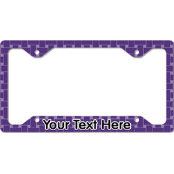 Waffle Weave License Plate Frame - Style C (Personalized)