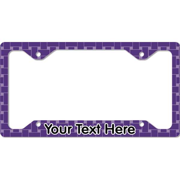 Custom Waffle Weave License Plate Frame - Style C (Personalized)