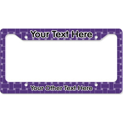 Waffle Weave License Plate Frame - Style B (Personalized)