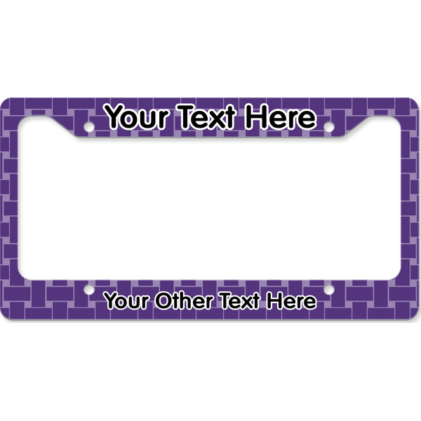 Custom Waffle Weave License Plate Frame - Style B (Personalized)