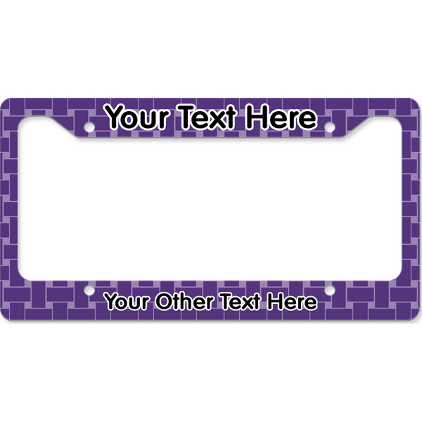 Waffle Weave License Plate Frame Wide