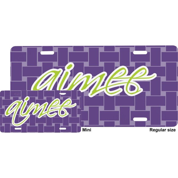 Waffle Weave License Plate (Sizes)