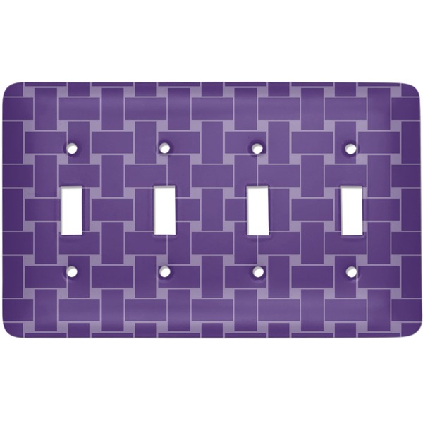 Custom Waffle Weave Light Switch Cover (4 Toggle Plate)