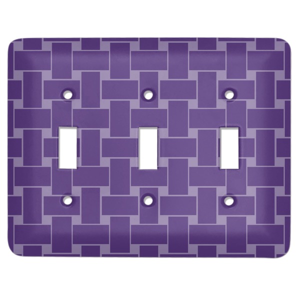 Custom Waffle Weave Light Switch Cover (3 Toggle Plate)