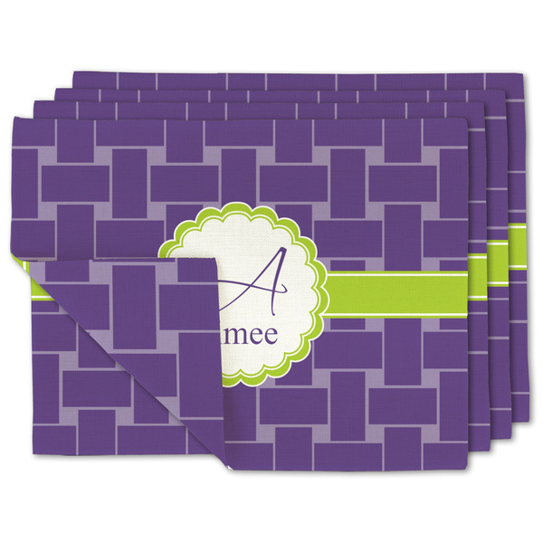 Custom Waffle Weave Linen Placemat w/ Name and Initial