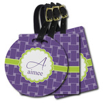 Waffle Weave Plastic Luggage Tag (Personalized)