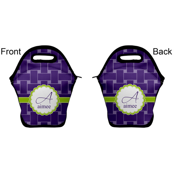 Waffle Weave Lunch Bag - Front and Back