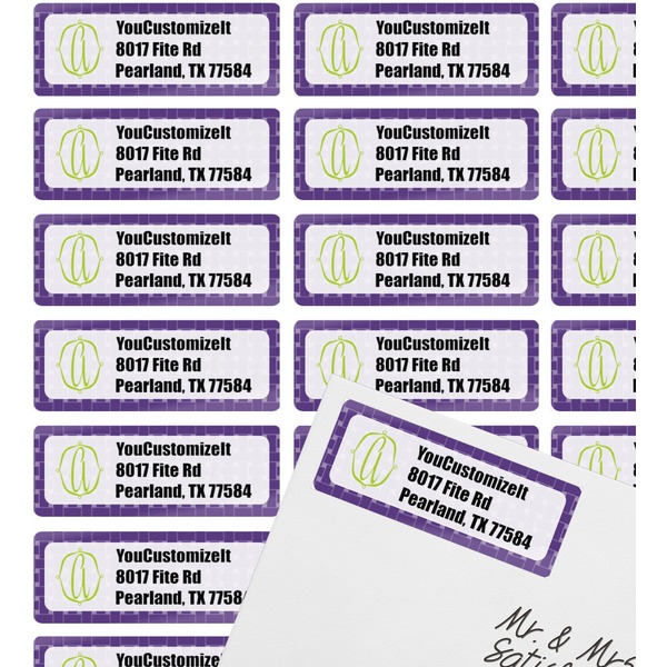 Waffle Weave Mailing Label on Envelope - Multiple Labels