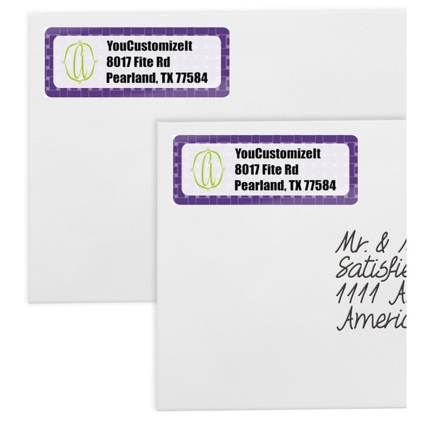 Waffle Weave Mailing Labels - Double Stack Close Up