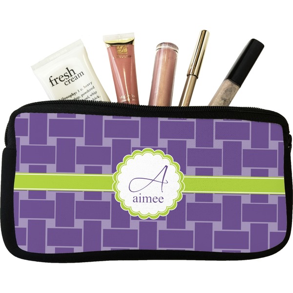 Custom Waffle Weave Makeup / Cosmetic Bag - Small (Personalized)
