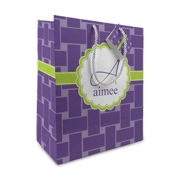 Custom Waffle Weave Medium Gift Bag (Personalized)