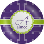 Waffle Weave Melamine Salad Plate - 8" (Personalized)