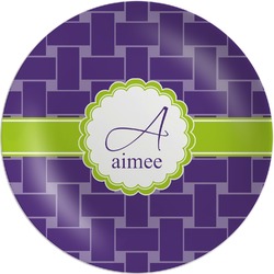 Waffle Weave Melamine Plate (Personalized)