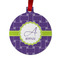 Waffle Weave Metal Ball Ornament - Front