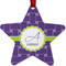 Waffle Weave Metal Star Ornament - Front