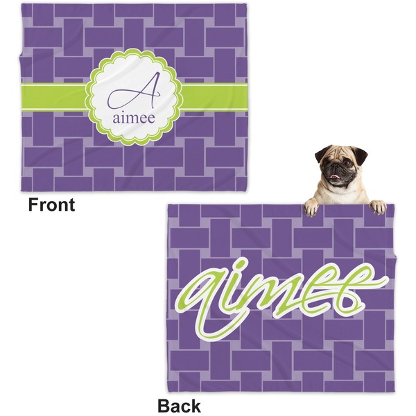 Waffle Weave Microfleece Dog Blanket - Large- Front & Back