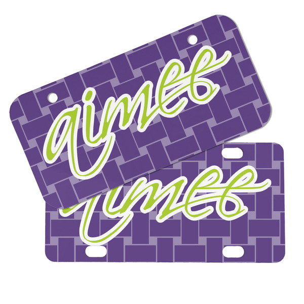 Waffle Weave Mini License Plates - MAIN (4 and 2 Holes)