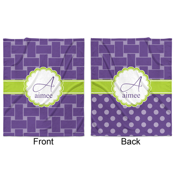 Waffle Weave Minky Blanket - 50"x60" - Double Sided - Front & Back