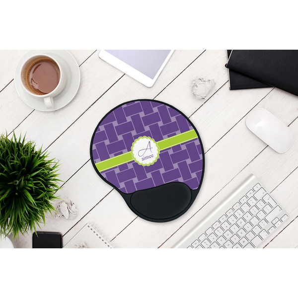 Waffle Weave Mouse Pad with Wrist Rest - LIFESYTLE 1