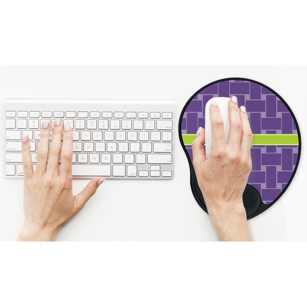 Waffle Weave Mouse Pad with Wrist Rest - LIFESYTLE 2 (in use)