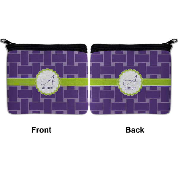 Waffle Weave Neoprene Coin Purse - Front & Back (APPROVAL)
