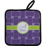 Waffle Weave Pot Holder w/ Name and Initial
