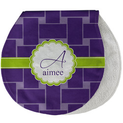 Waffle Weave Burp Pad - Velour w/ Name and Initial