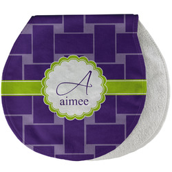 Waffle Weave Burp Pad - Velour w/ Name and Initial