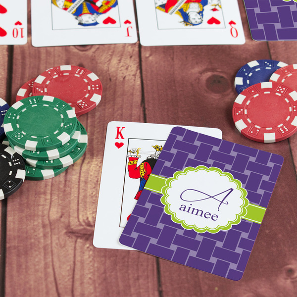 Waffle Weave On Table with Poker Chips