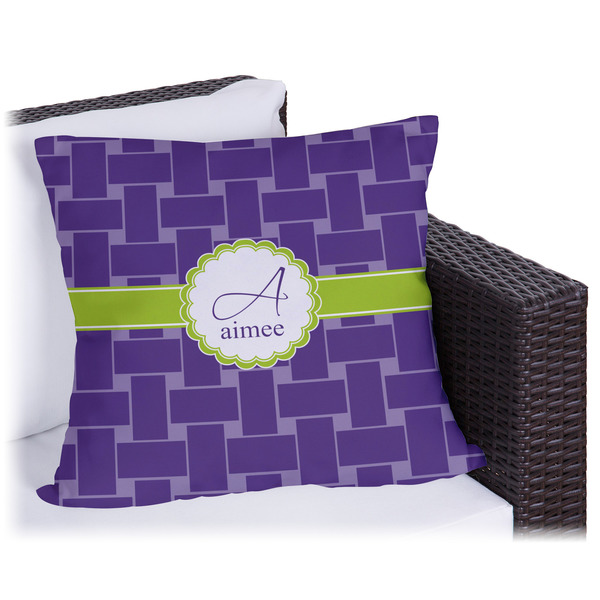 Custom Waffle Weave Outdoor Pillow (Personalized)