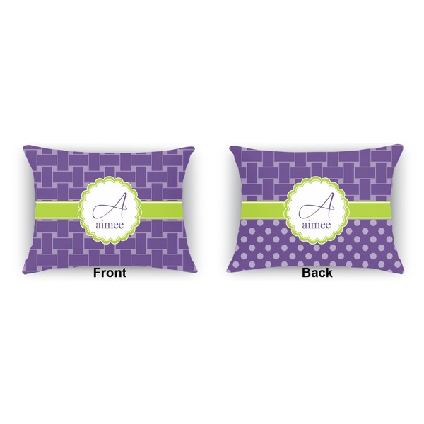 Waffle Weave  Outdoor Rectangular Throw Pillow (Front and Back)