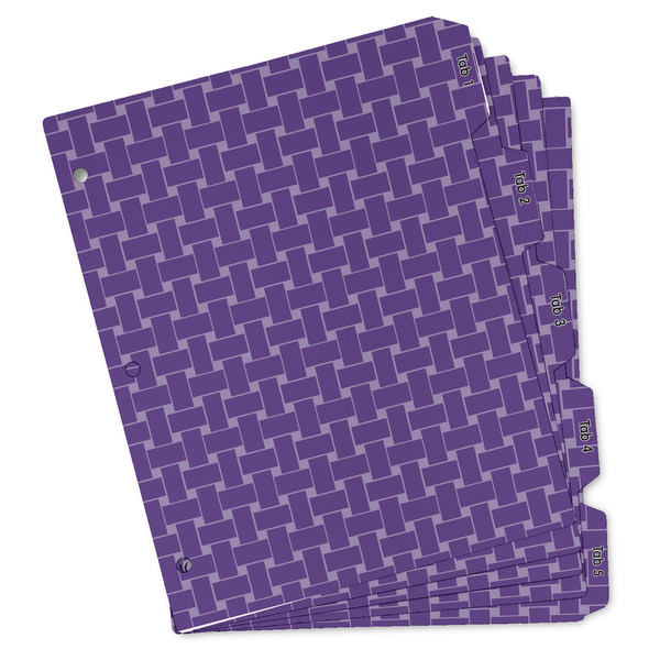 Custom Waffle Weave Binder Tab Divider - Set of 5 (Personalized)