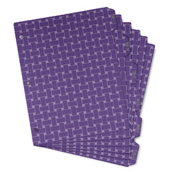 Waffle Weave Binder Tab Divider - Set of 6 (Personalized)