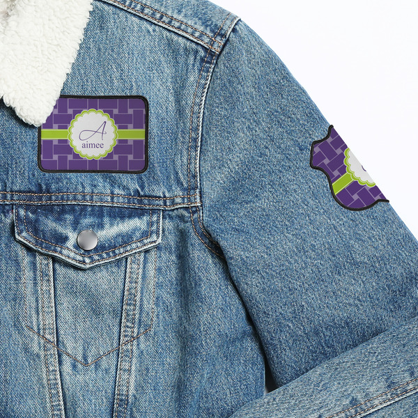 Waffle Weave Patches Lifestyle Jean Jacket Detail