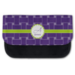 Waffle Weave Canvas Pencil Case w/ Name and Initial