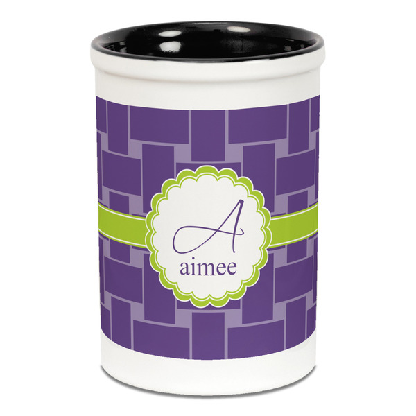 Waffle Weave Pencil Holder - Black