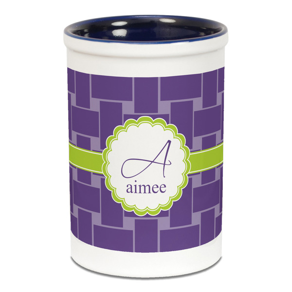 Waffle Weave Pencil Holder - Blue