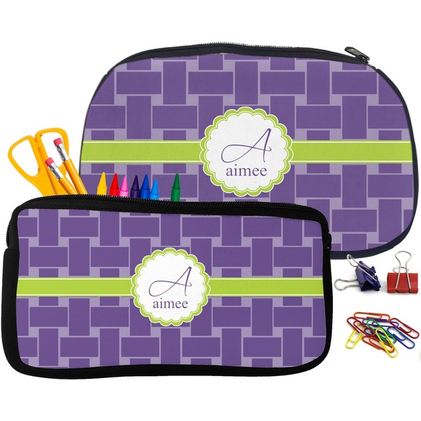 Waffle Weave Pencil / School Supplies Bags Small and Medium