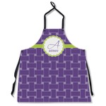 Waffle Weave Apron Without Pockets w/ Name and Initial