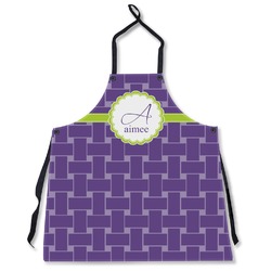 Waffle Weave Apron Without Pockets w/ Name and Initial
