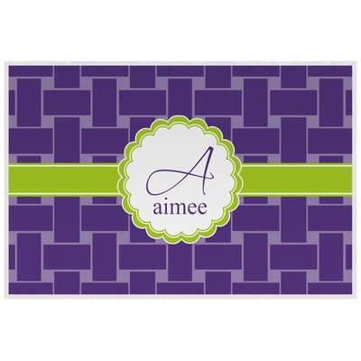 Waffle Weave Laminated Placemat w/ Name and Initial