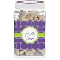 Waffle Weave Dog Treat Jar (Personalized)