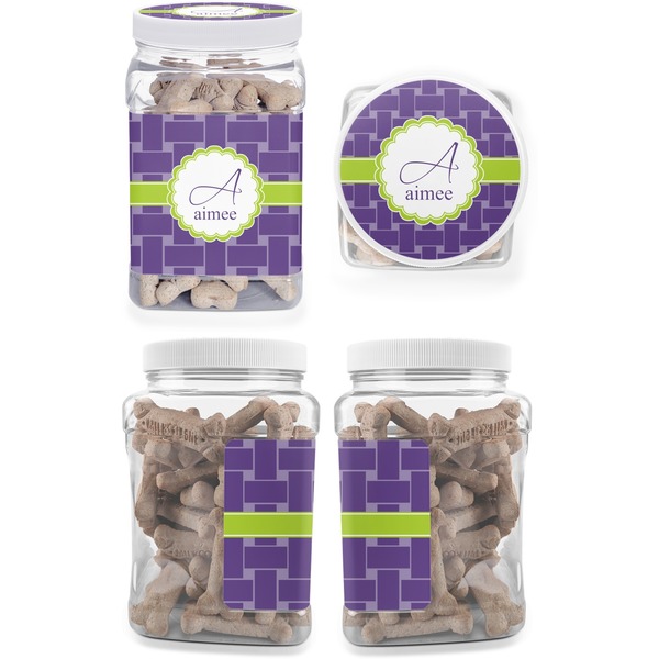Waffle Weave Pet Treat Jar - Multiple Angles