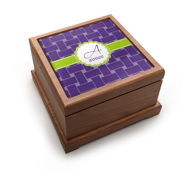 Custom Waffle Weave Pet Urn w/ Name and Initial