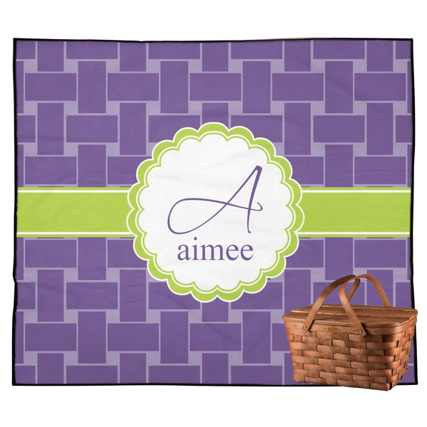 Custom Waffle Weave Outdoor Picnic Blanket (Personalized)
