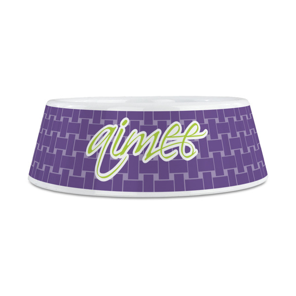 Waffle Weave Plastic Dog Bowls - Medium - FRONT