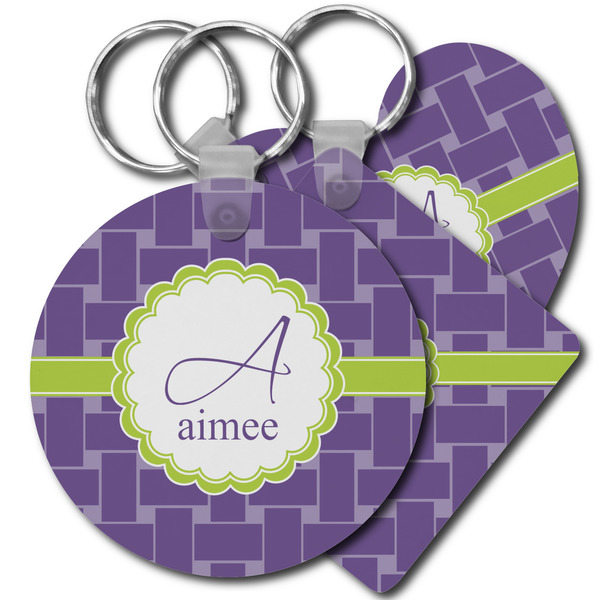 Custom Waffle Weave Plastic Keychain (Personalized)