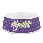 Waffle Weave Plastic Dog Bowl - Medium (Personalized)