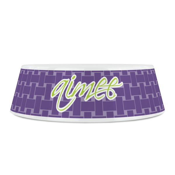 Waffle Weave Plastic Pet Bowls - Small - FRONT